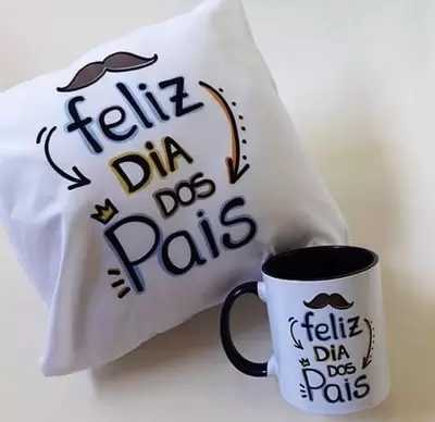 Kit 02 - Almofada + Caneca Porcelana Personalizadas